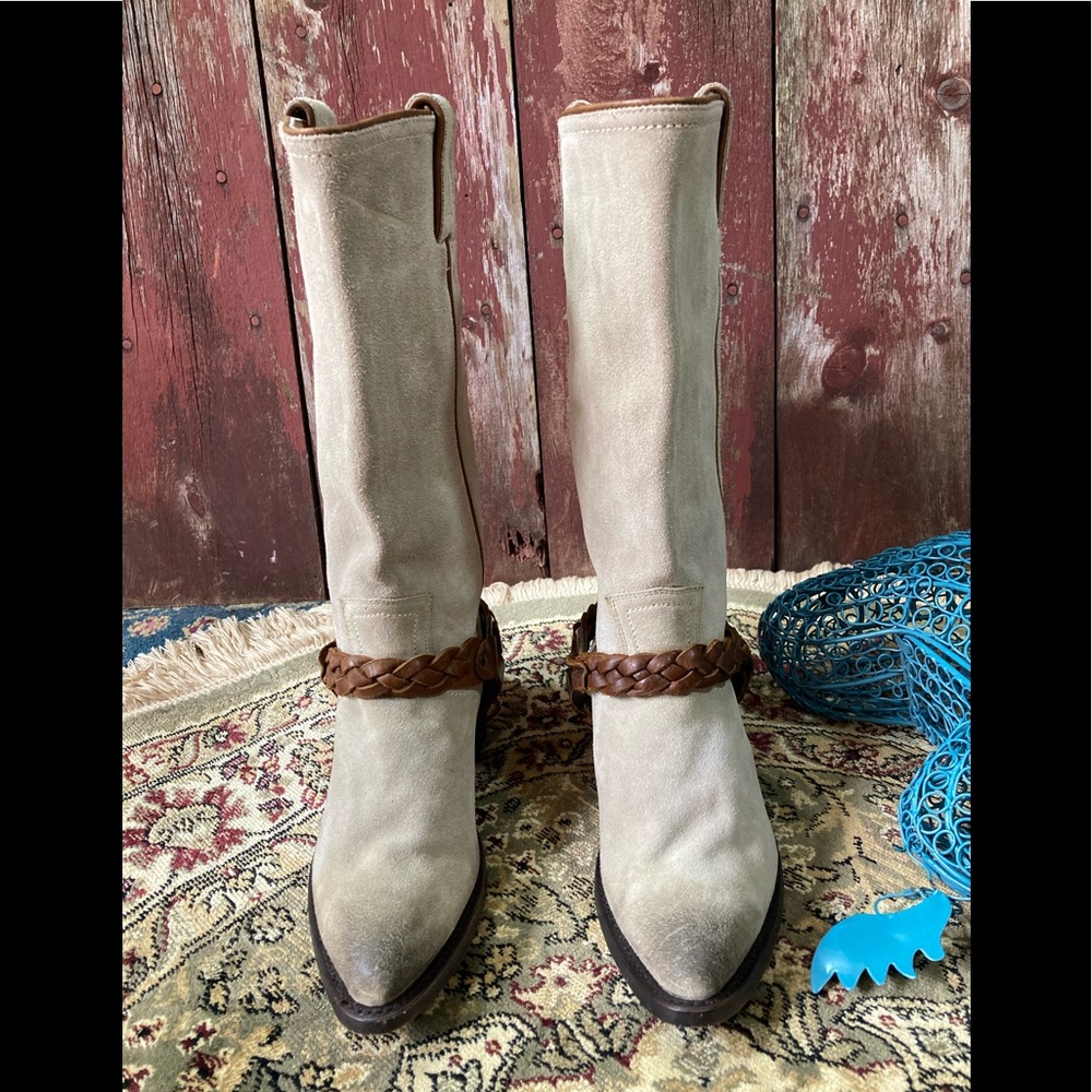 🌺 Frye Billy Braided Harness Boots - Picture 1 of 13